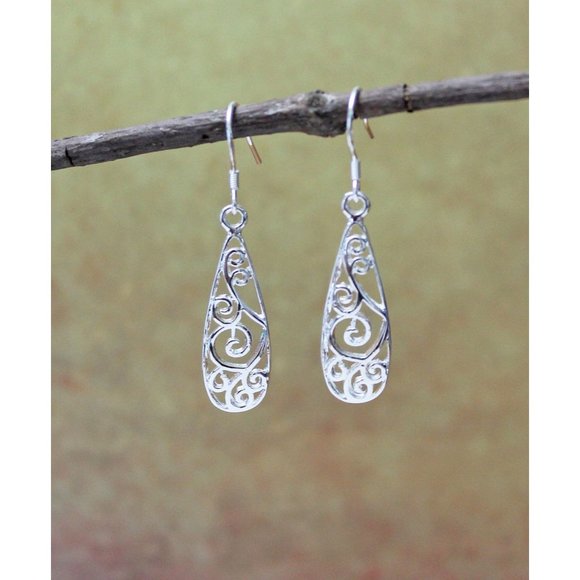 New Sterling Silver Drop Dangle Earrings E78 - Picture 3 of 4